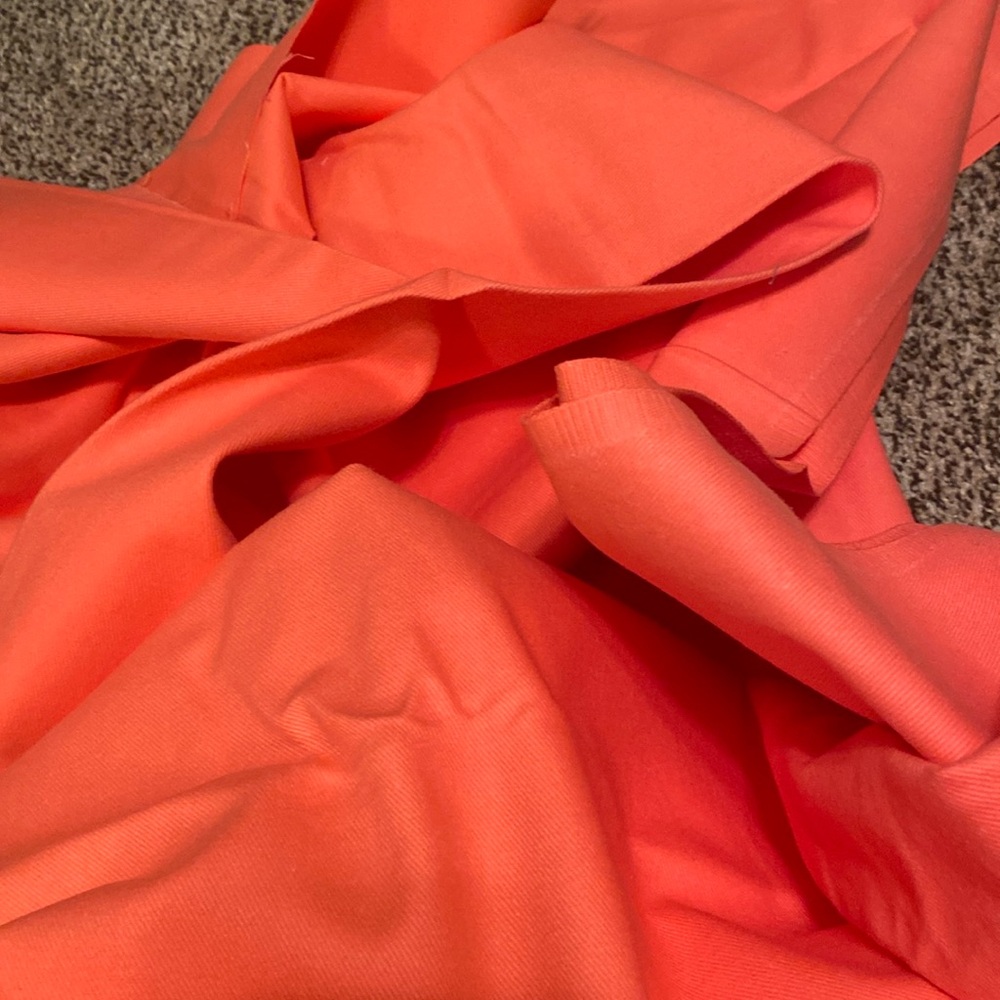 Salmon colored Fabric Heavy weight 60” 3 yards unwashed denim fabric
